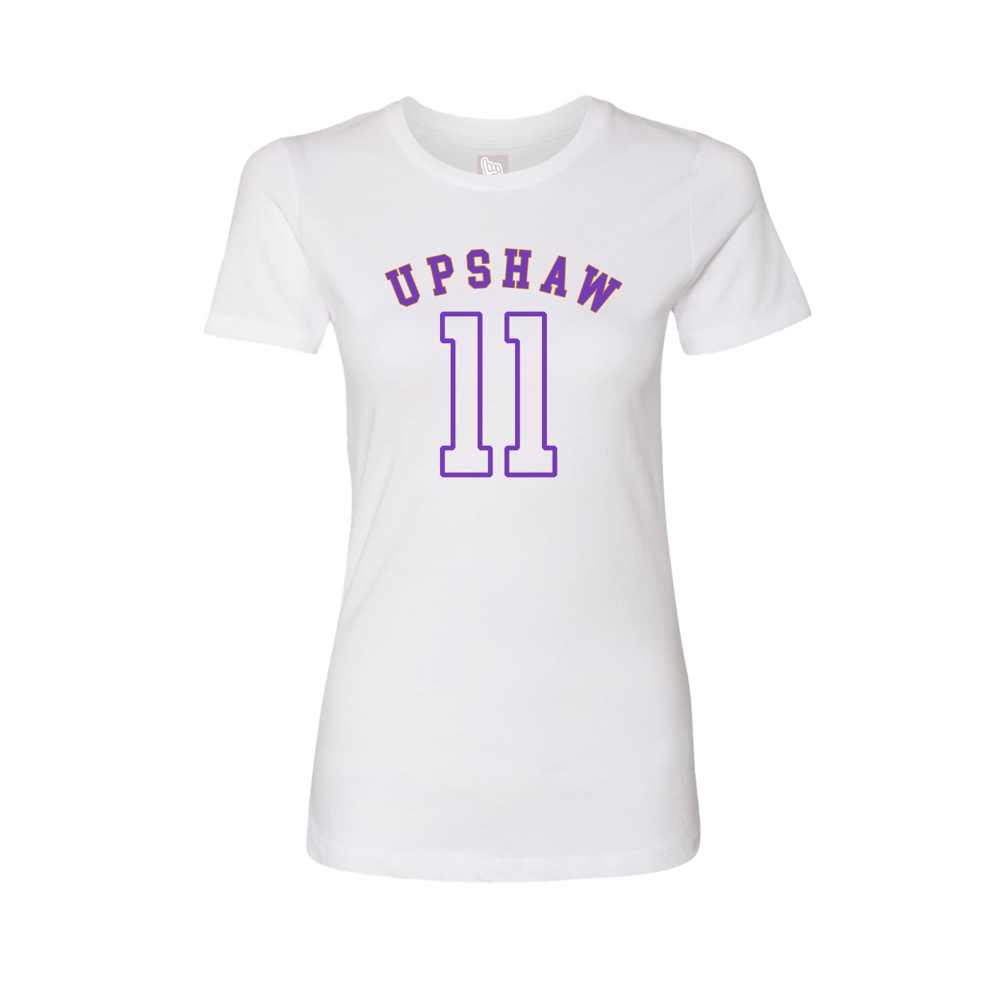 Fitted Women's Tee — Shirsey Arch in White