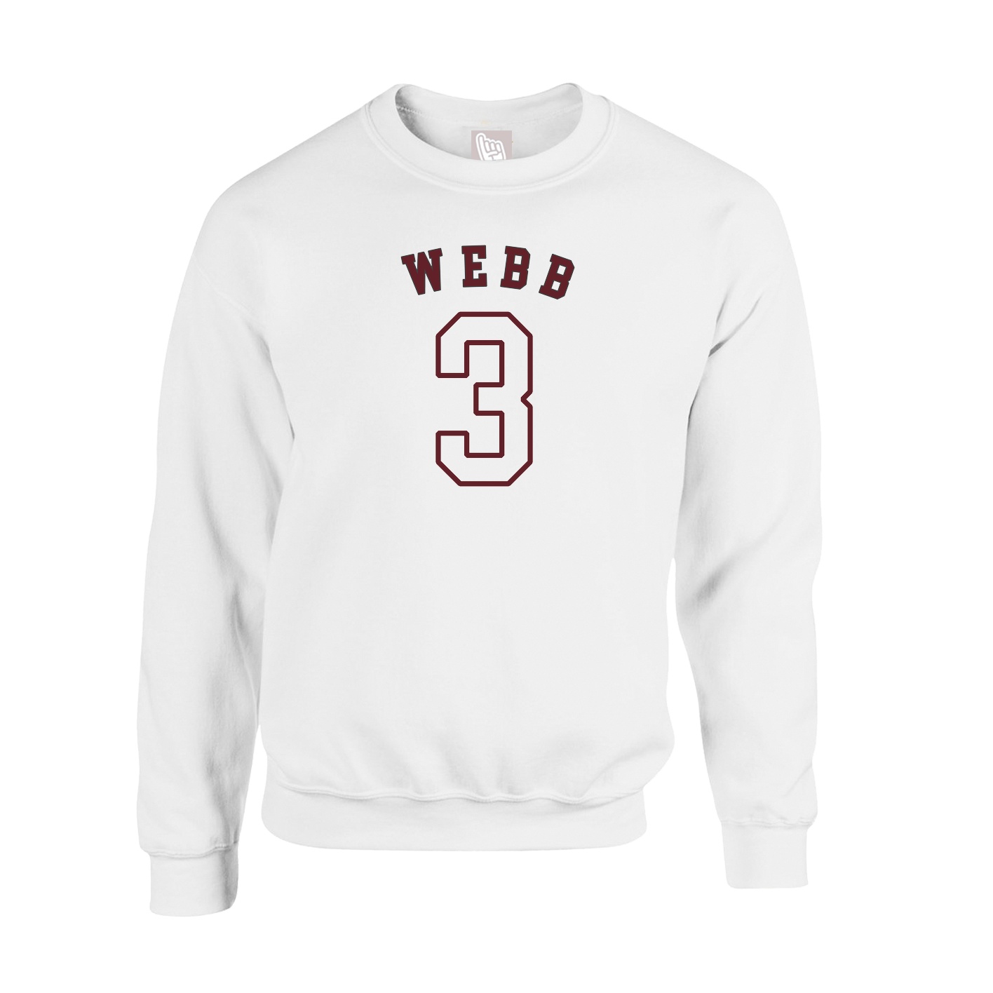 Fleece Crew — Shirsey Arch in White