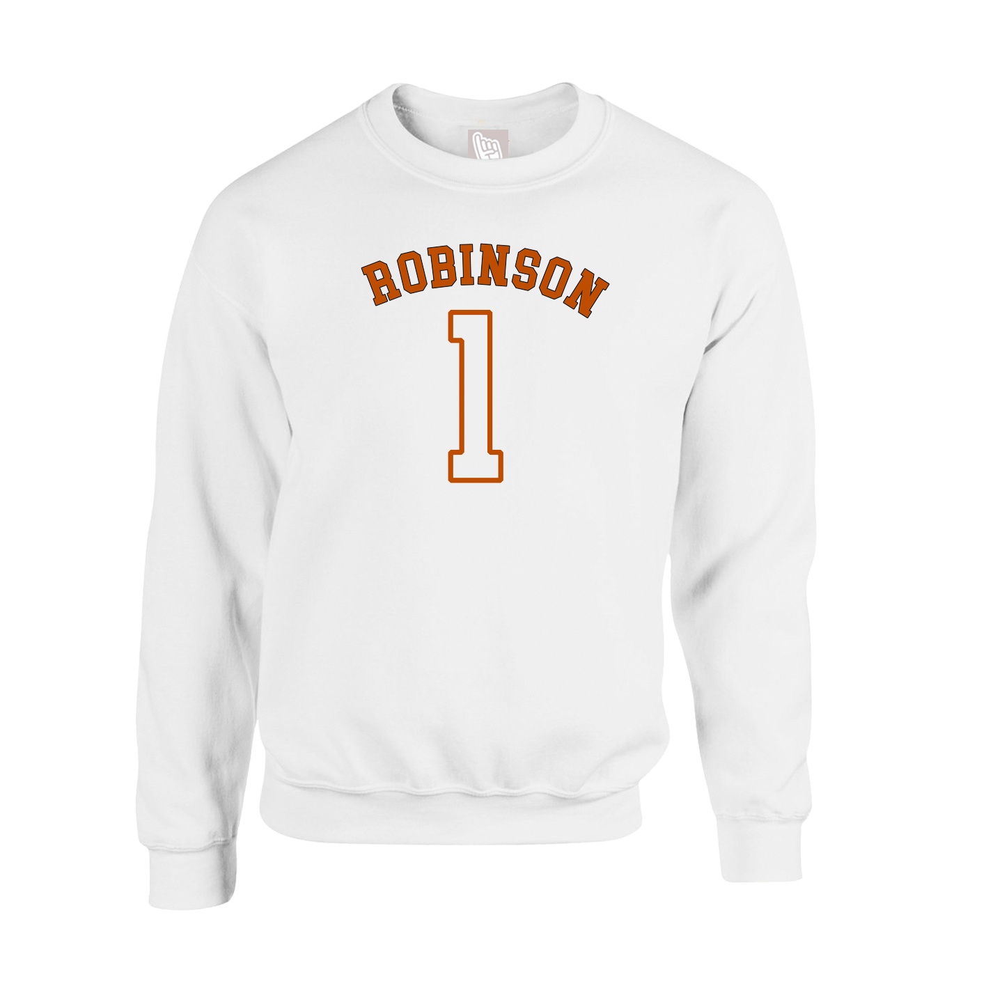 Fleece Crew — Shirsey Arch in White