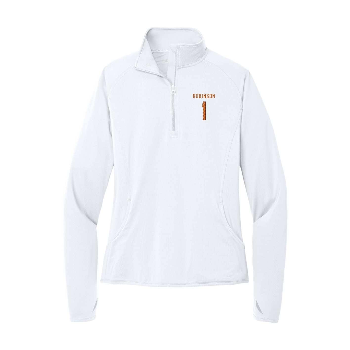 Women's Q-Zip Pullover — Mesh Shirsey in White
