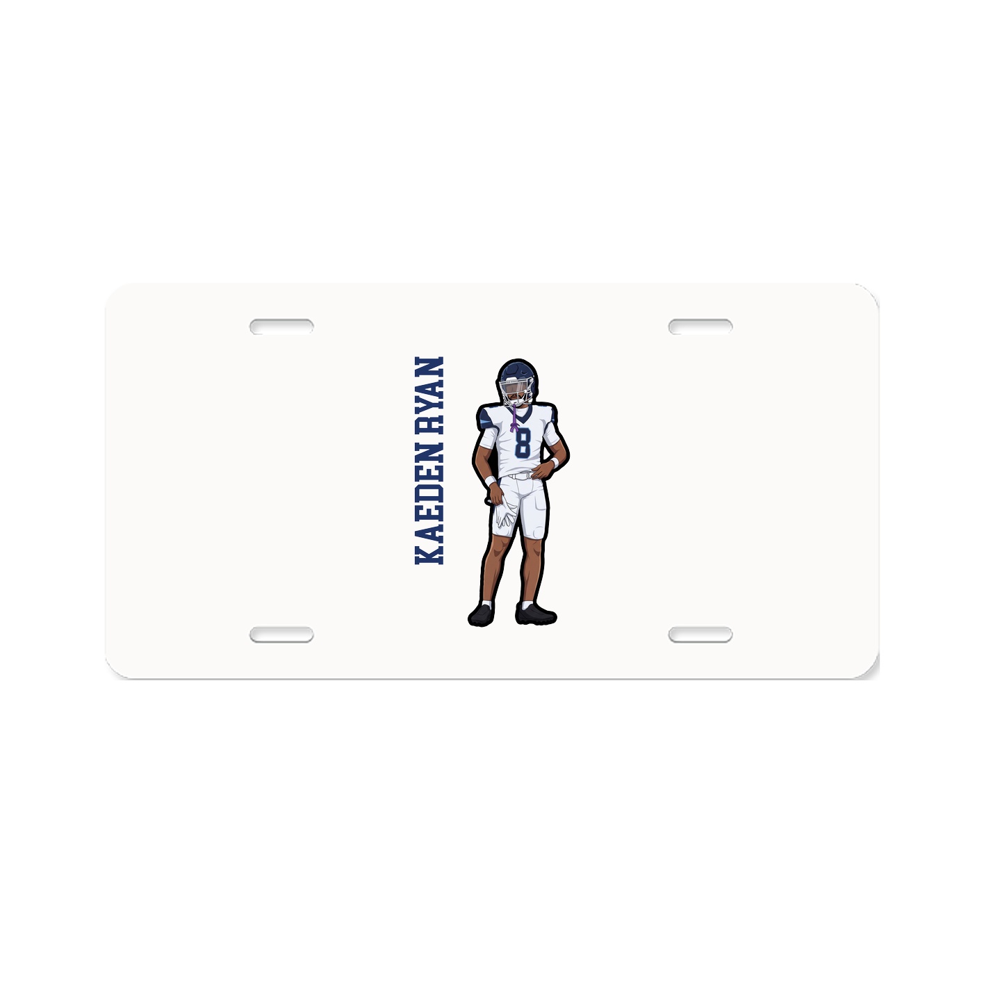 License Plate — Name Vertical in Classic