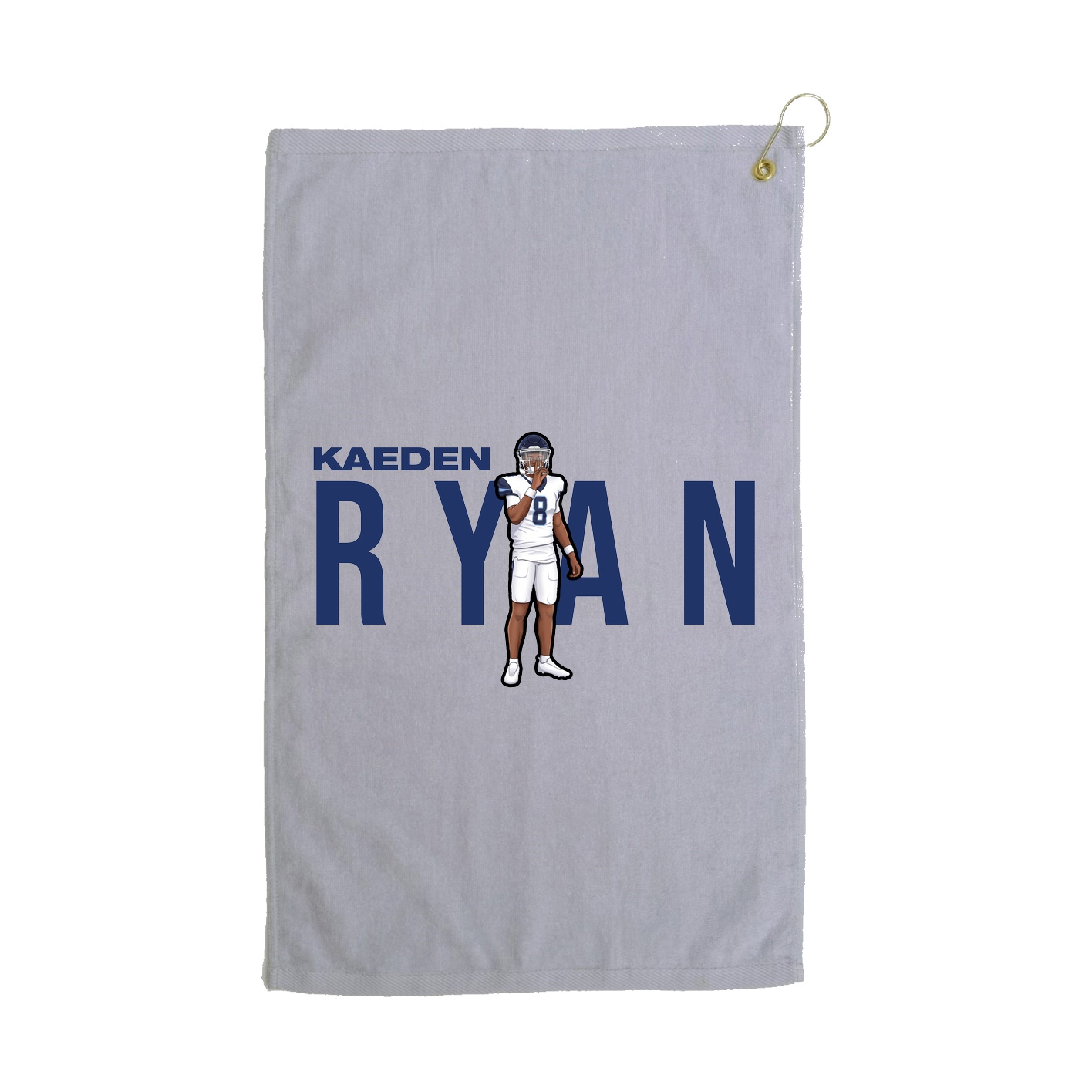 Golf Towel — Player Name in Grey
