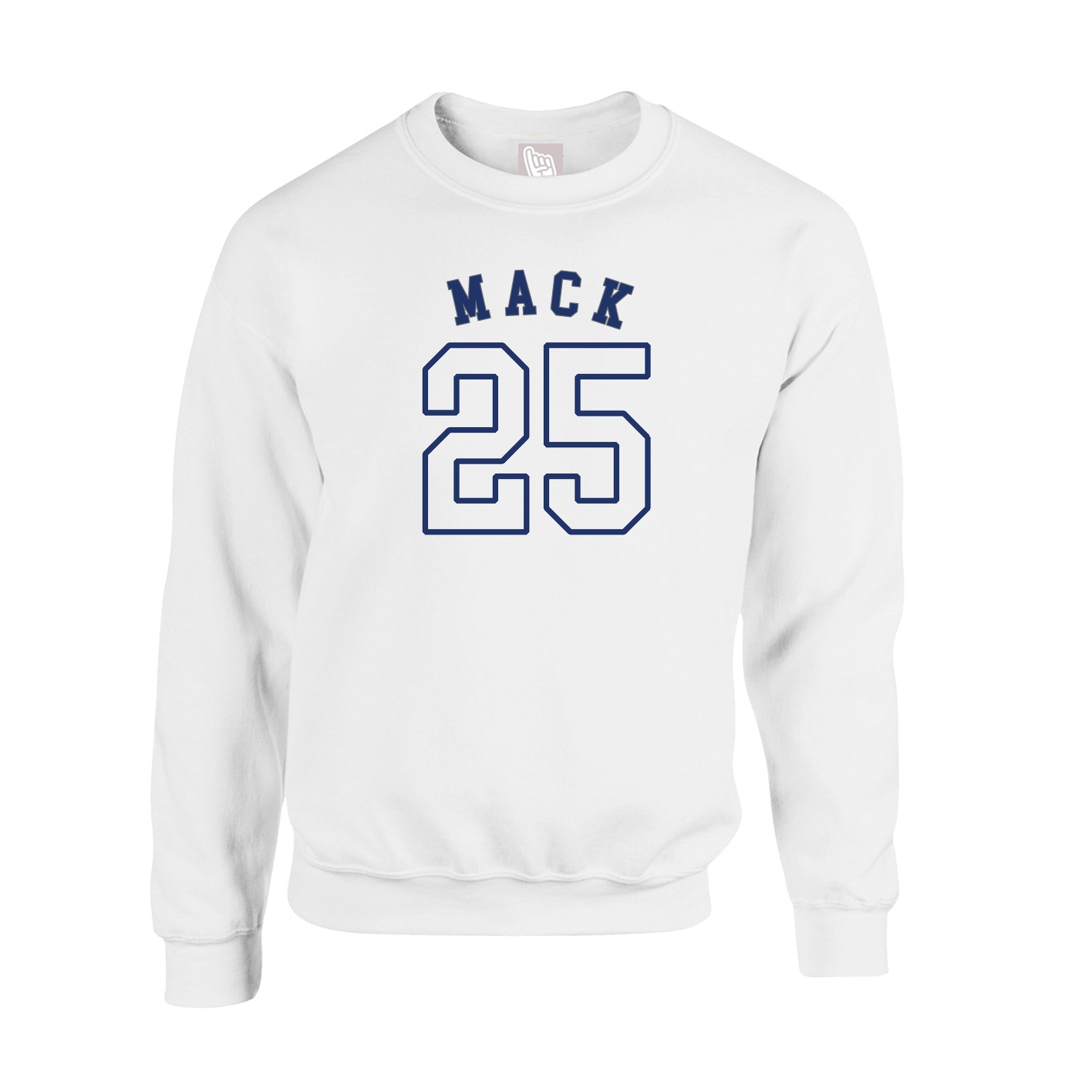Fleece Crew — Shirsey Arch in White
