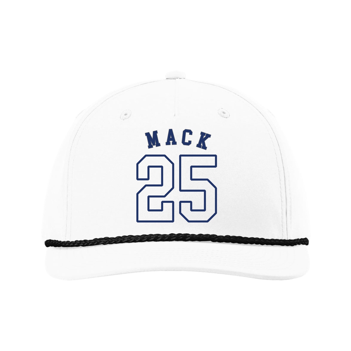 Five-Panel Classic Rope Cap — Shirsey Arch in White