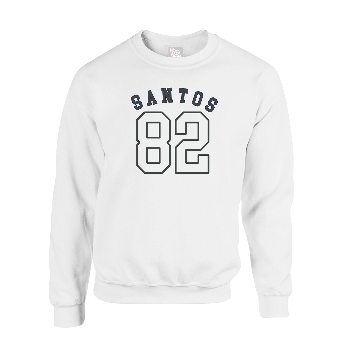 Fleece Crew — Shirsey Arch in White