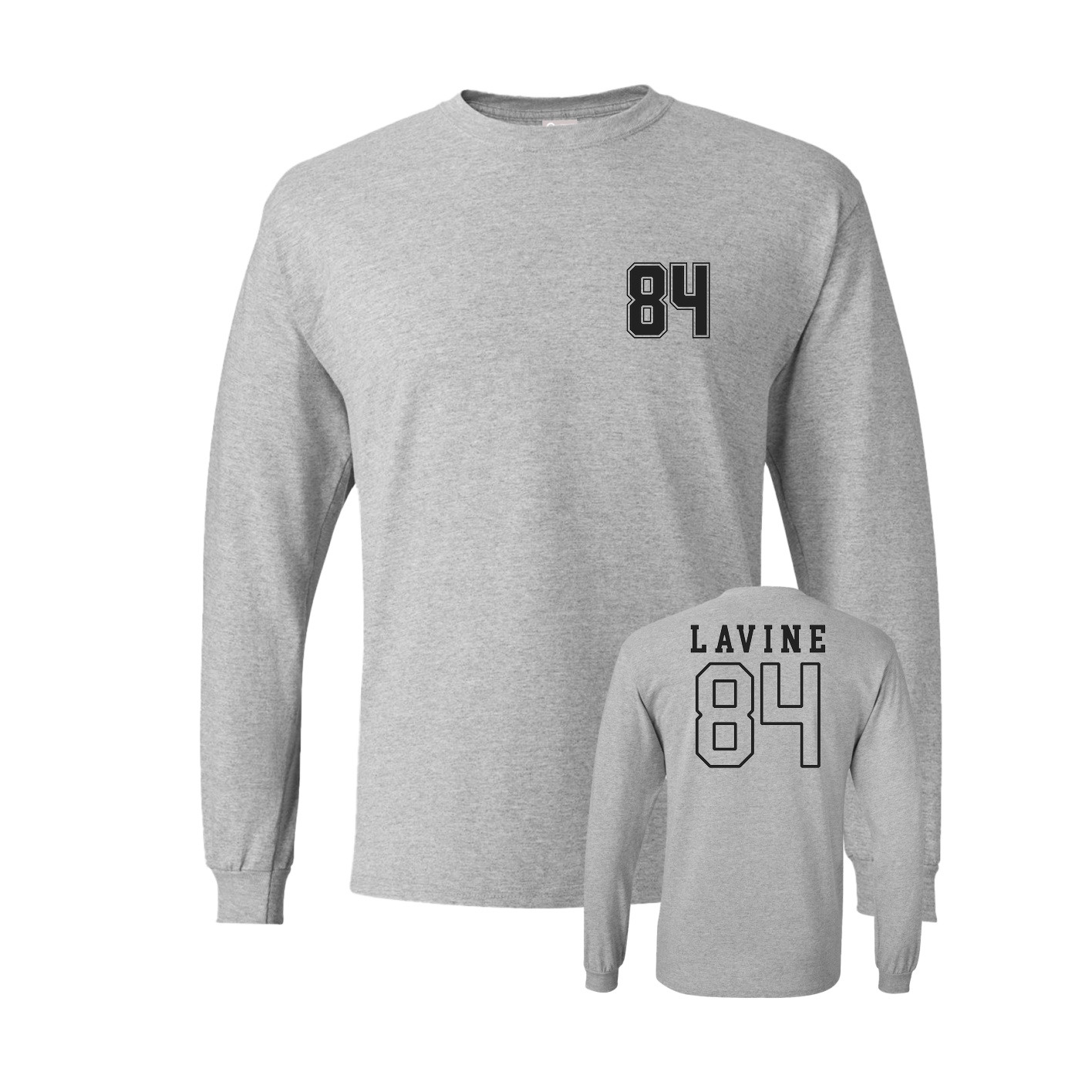 Long Sleeve Tee — Chest Back in Grey