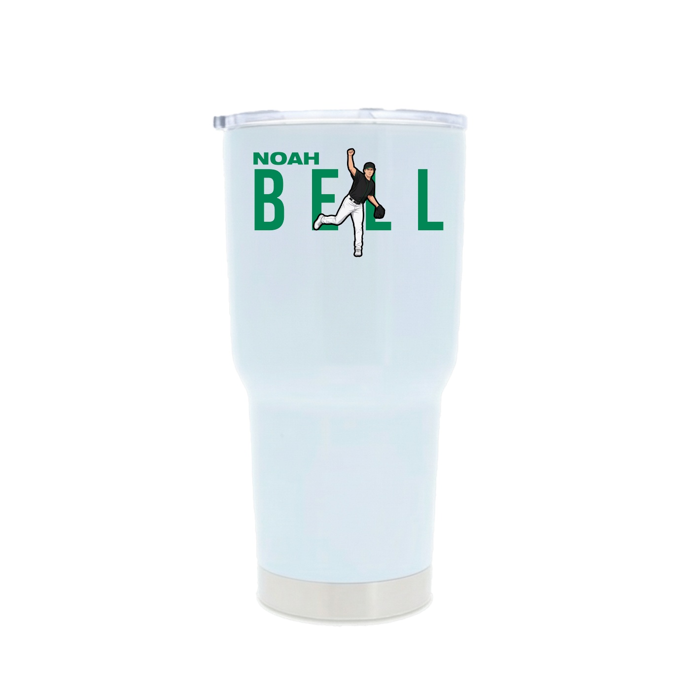 30oz Stainless Steel Tumbler — Player Name in White