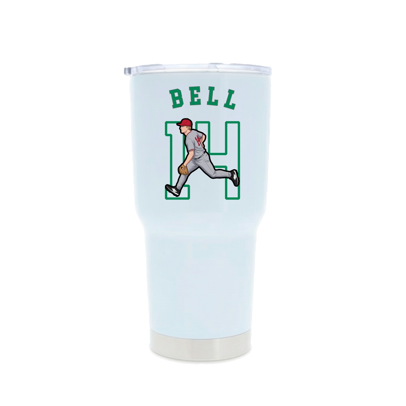 30oz Stainless Steel Tumbler — Shirsey Arch in White