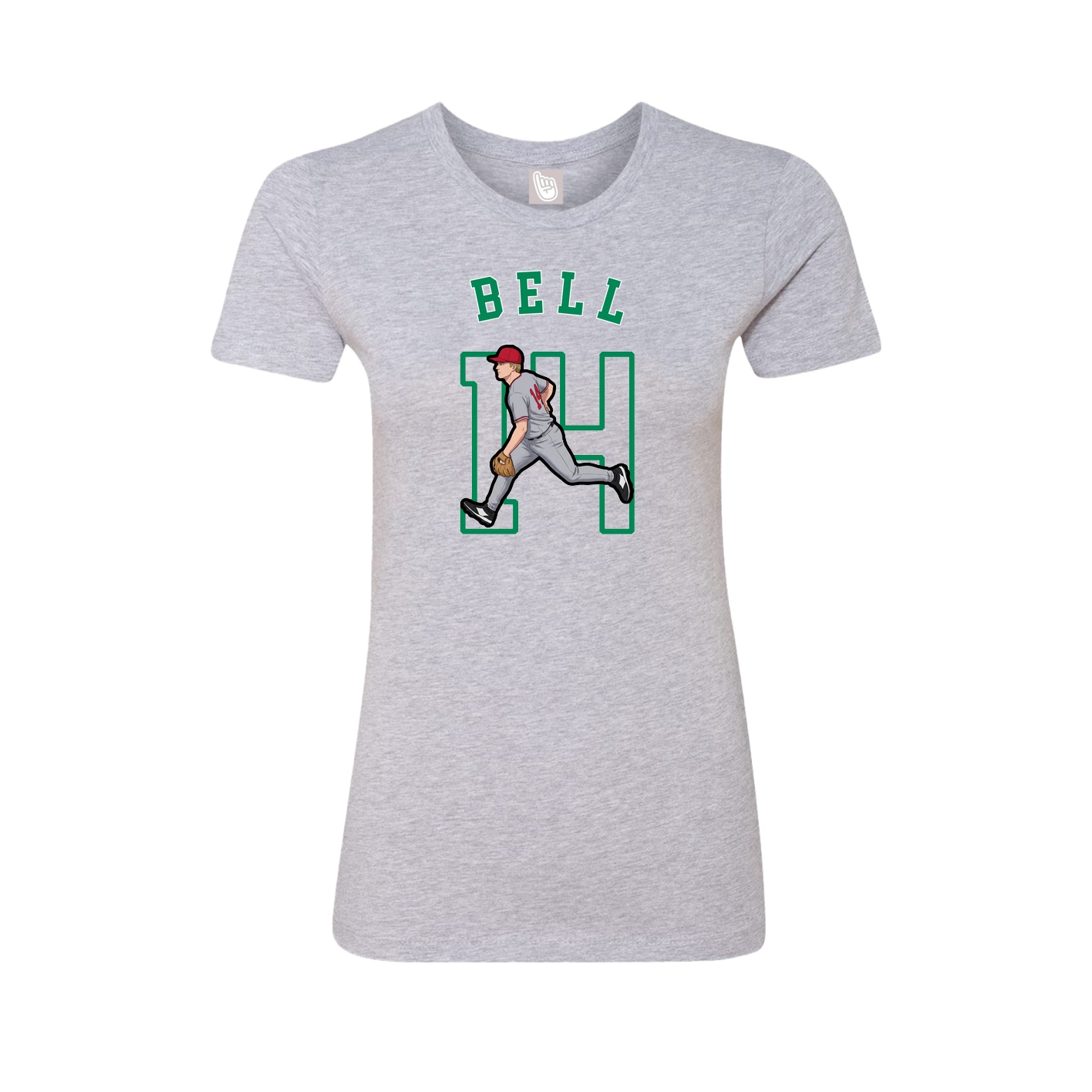 Fitted Women's Tee — Shirsey Arch in Grey