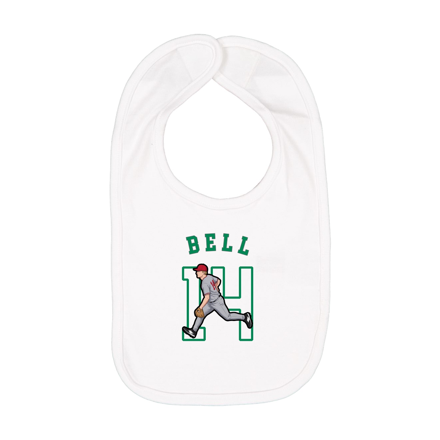 Infant Bib — Shirsey Arch in White