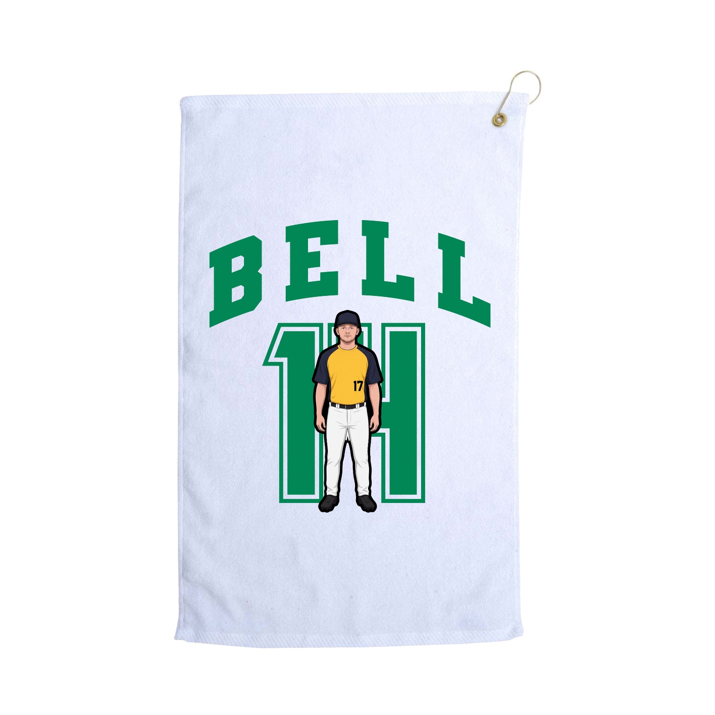 Golf Towel — Number in White