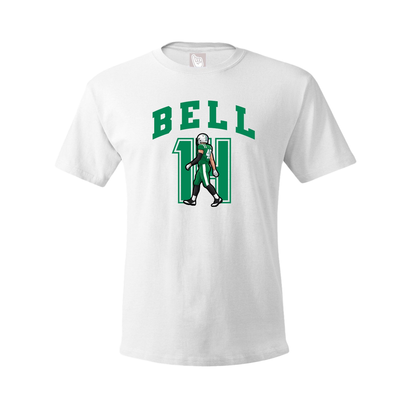 Youth Tee — Number in White
