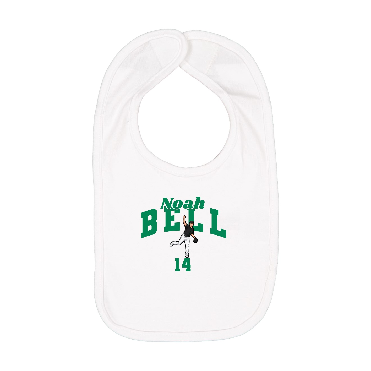 Infant Bib — Signature Arch in White