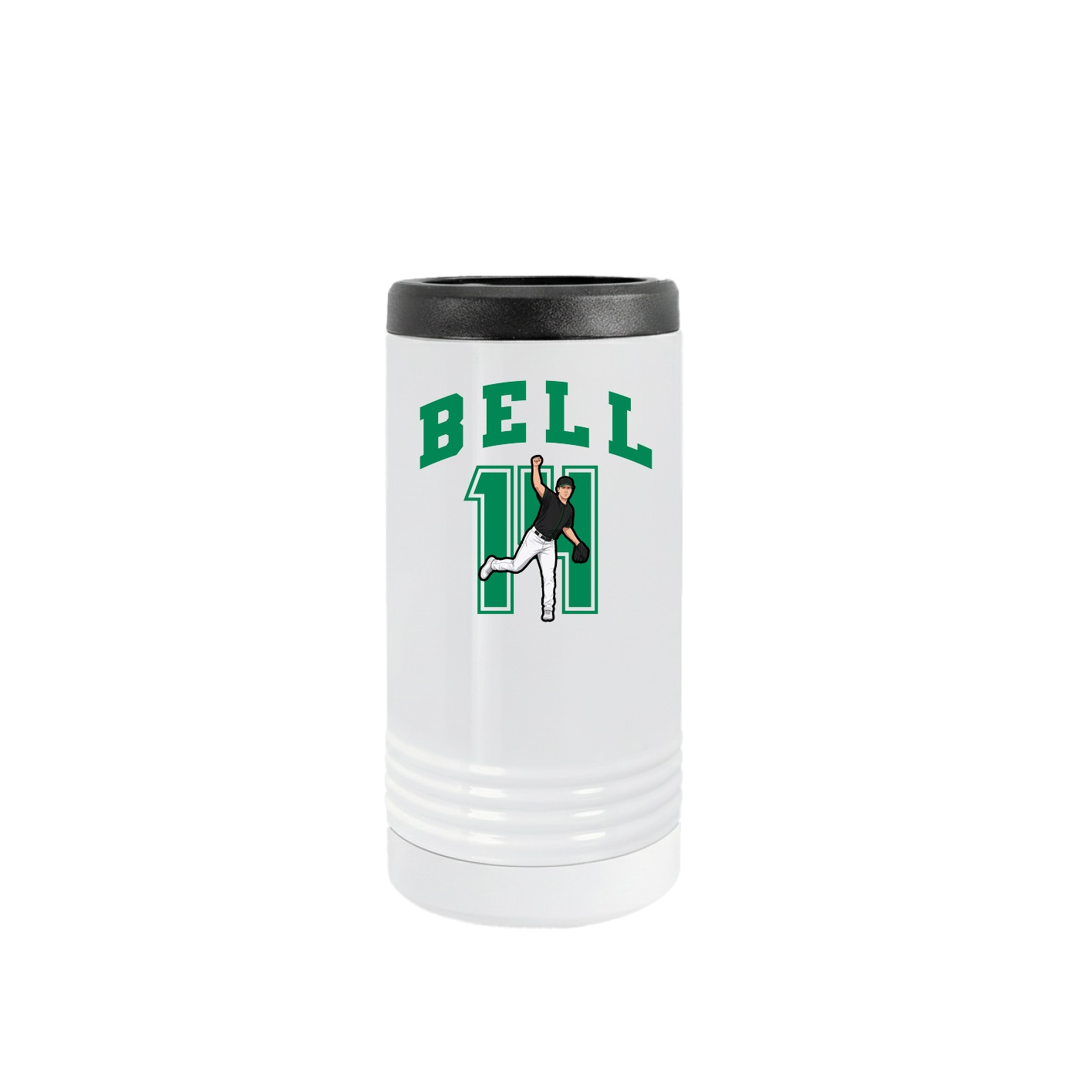 Slim Beverage Holder — Number in White