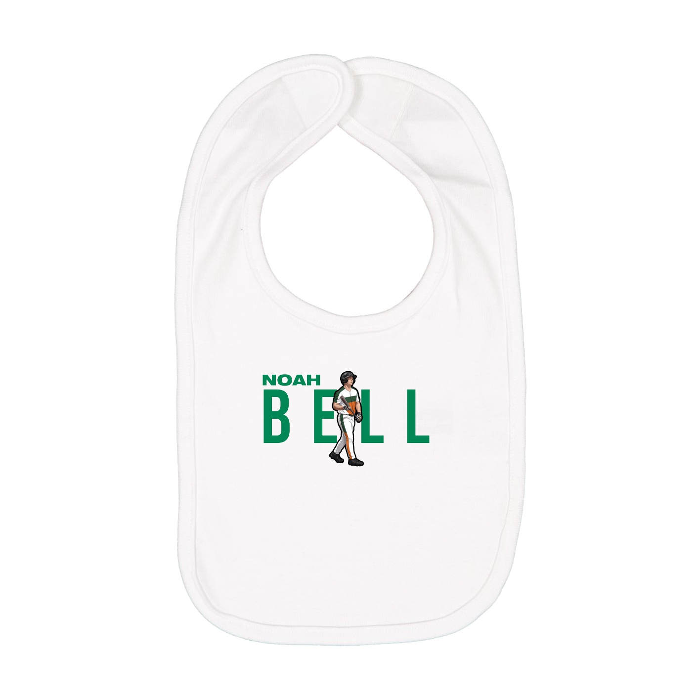 Infant Bib — Player Name in White