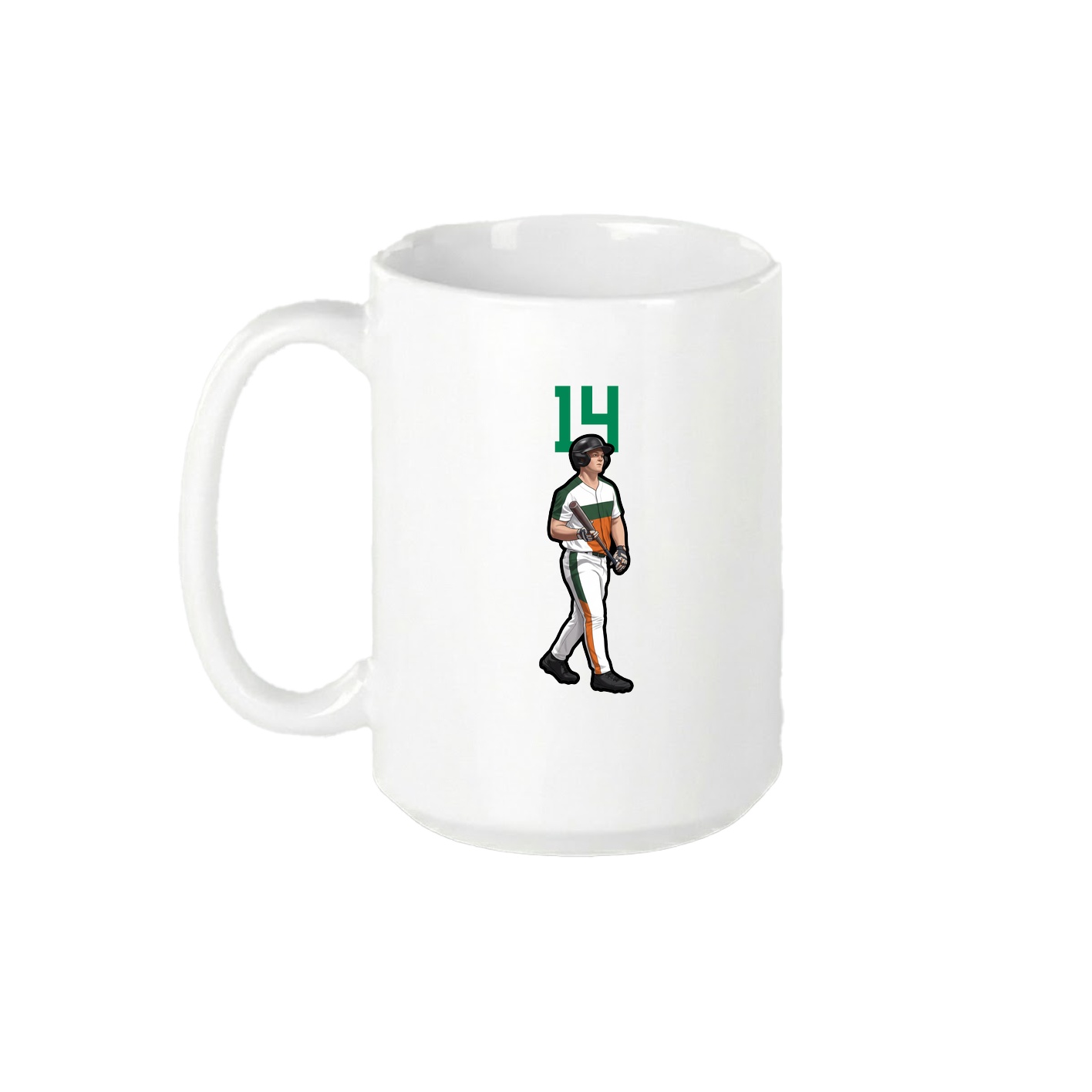 15oz Coffee Mug — Number Top in White