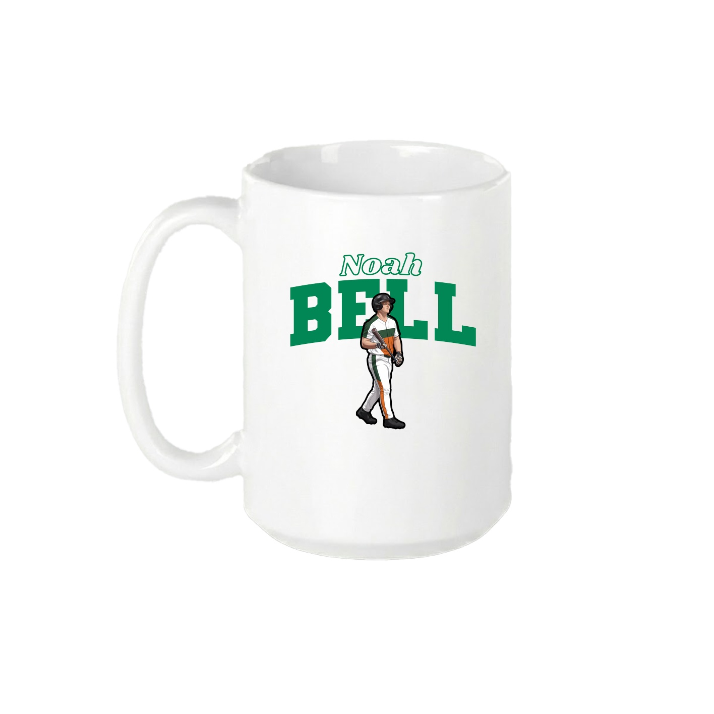 15oz Coffee Mug — Name Arch in White