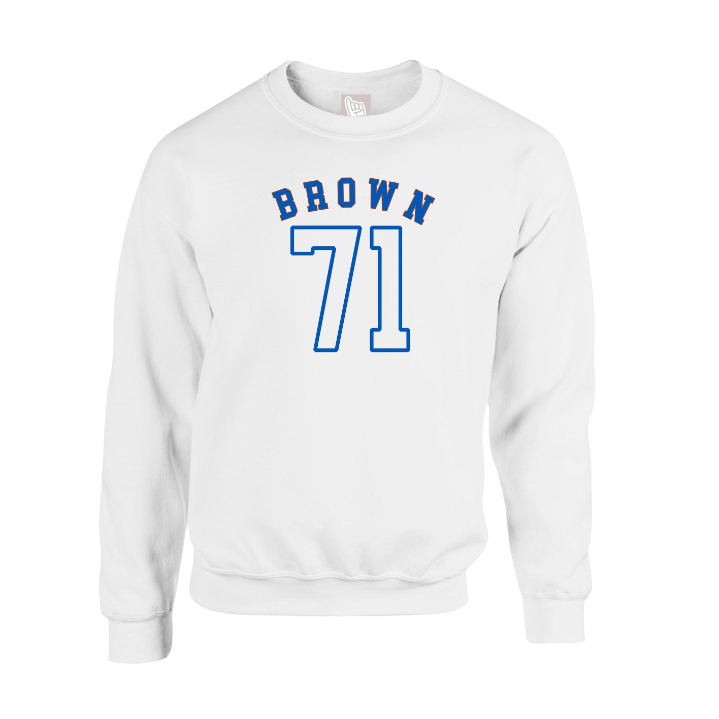 Fleece Crew — Shirsey Arch in White