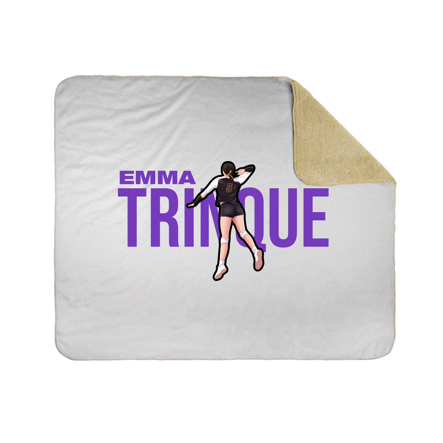 Throw Blanket — Player Name in White