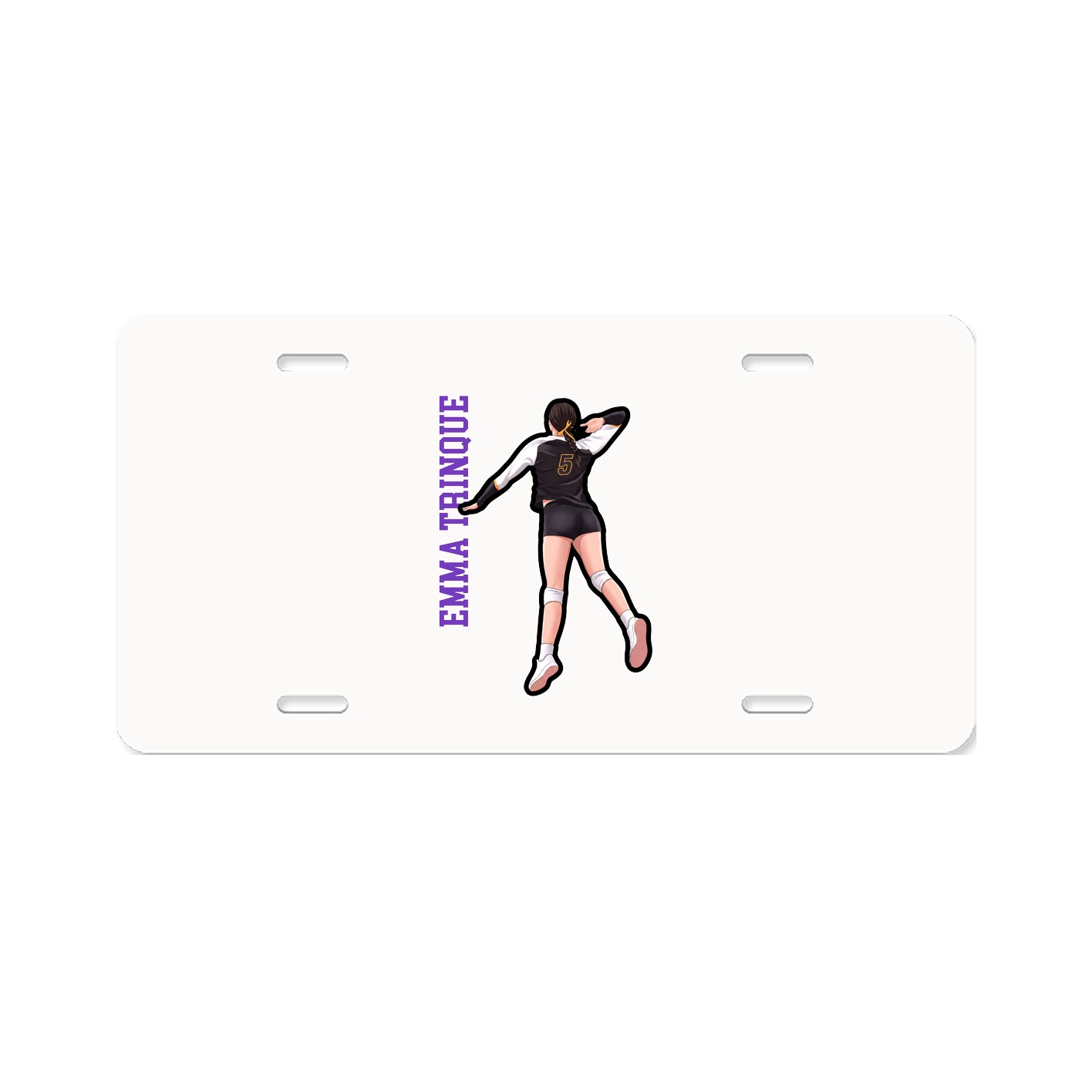 License Plate — Name Vertical in Classic