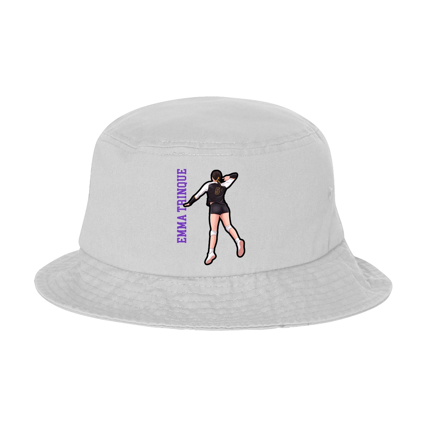 Bucket Cap — Name Vertical in White