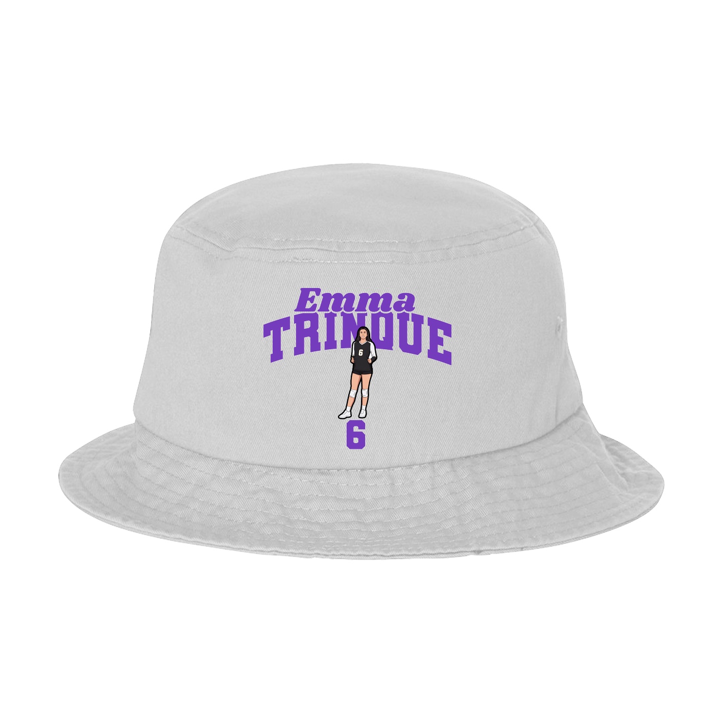 Bucket Cap — Signature Arch in White
