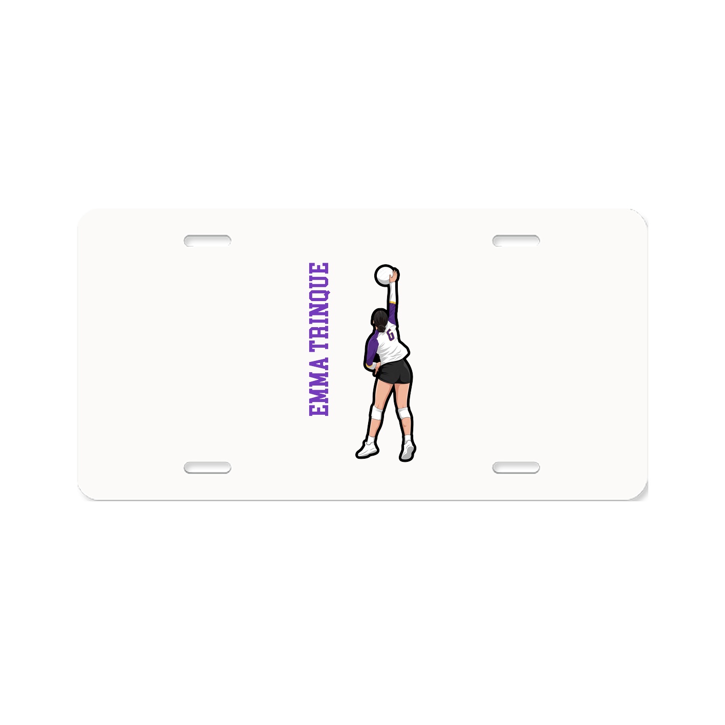 License Plate — Name Vertical in Classic