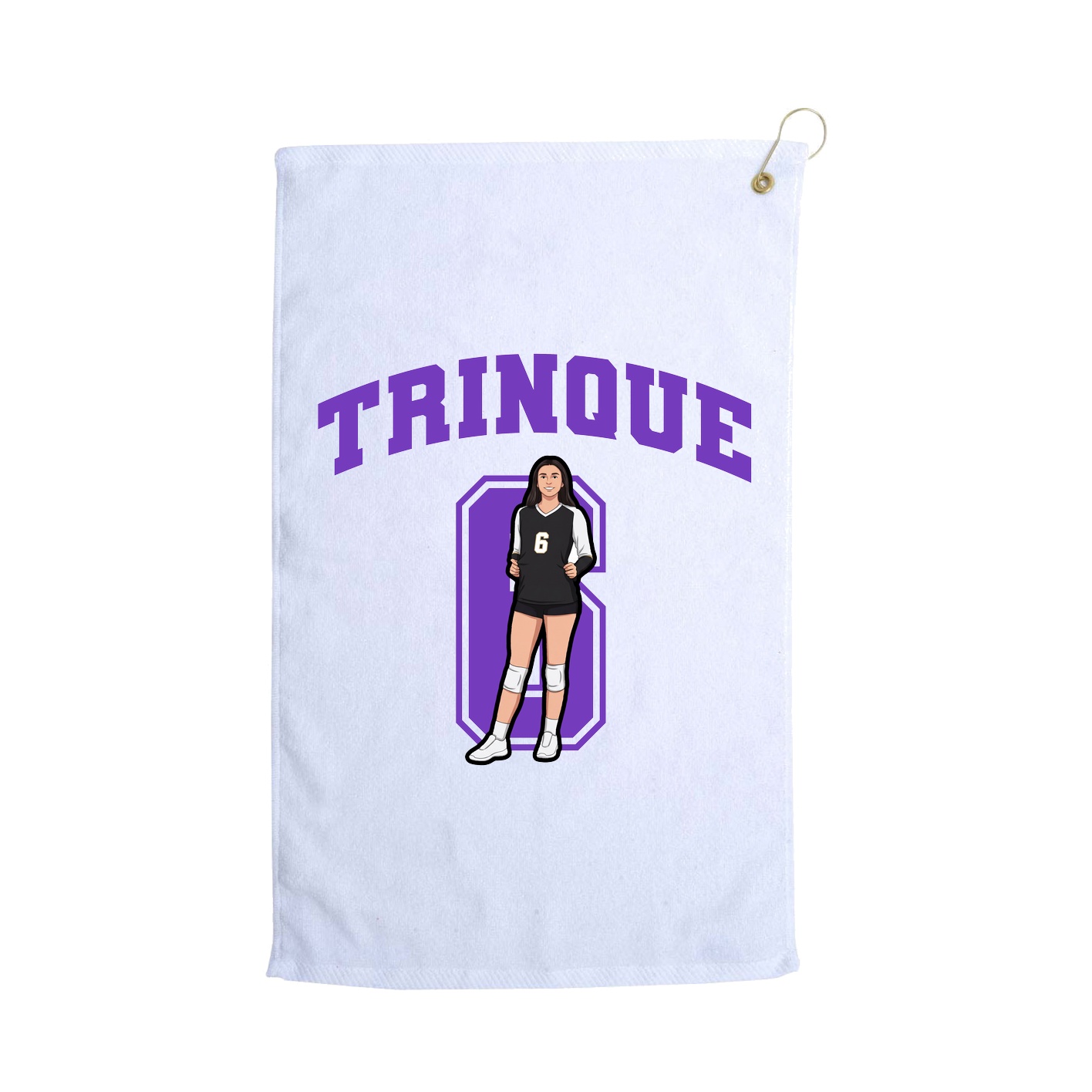 Golf Towel — Number in White
