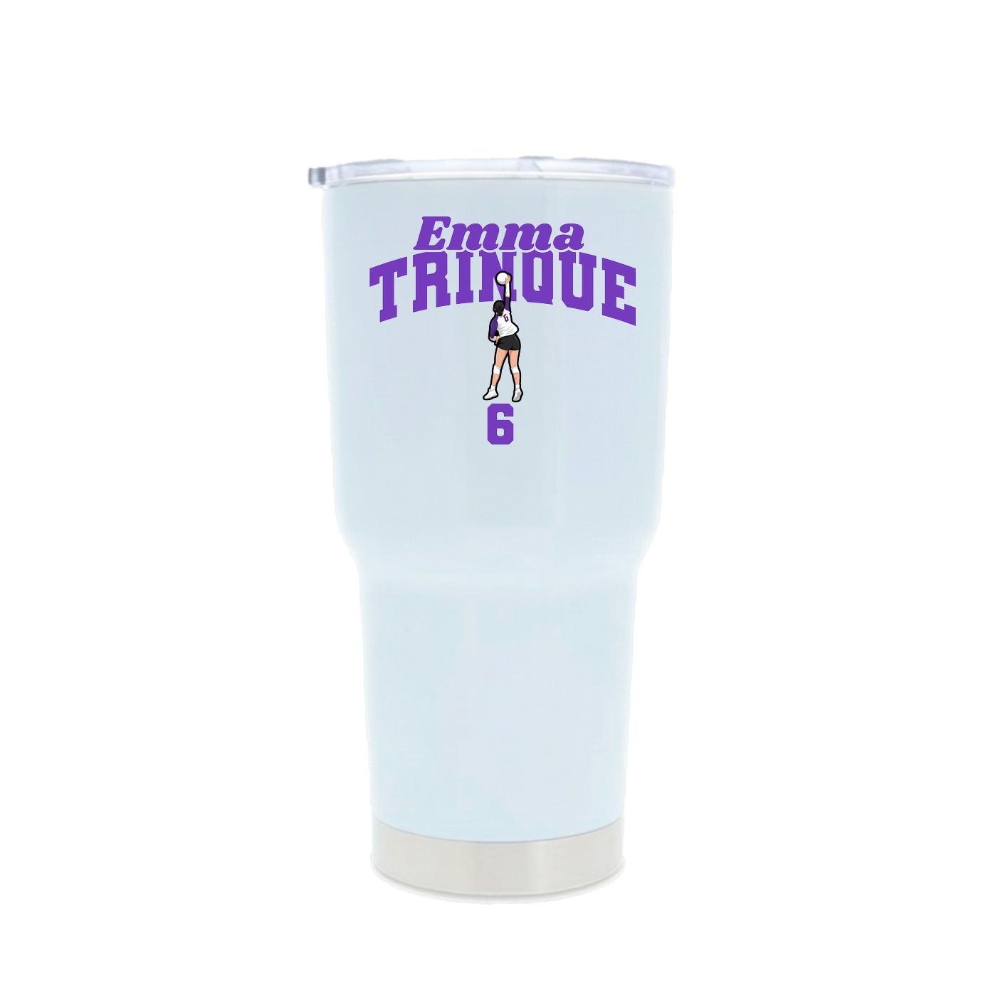 30oz Stainless Steel Tumbler — Signature Arch in White