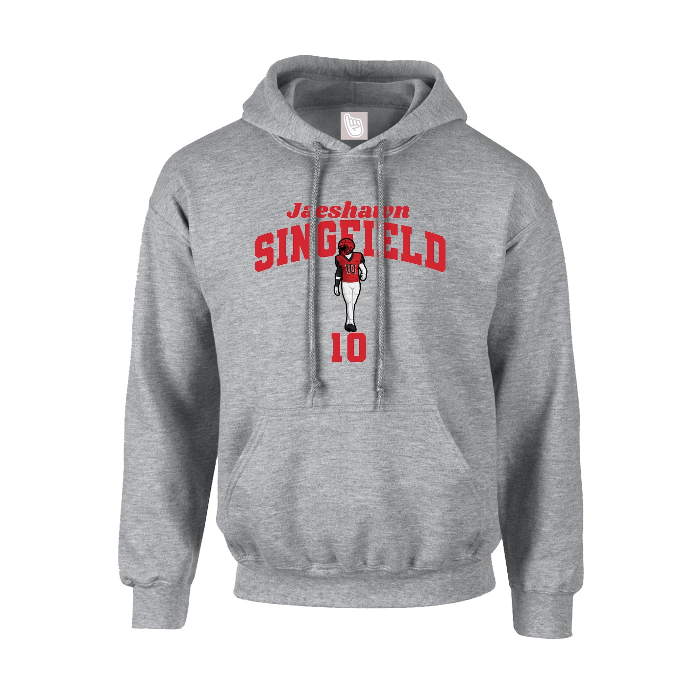 Youth Hoodie — Signature Arch in Grey