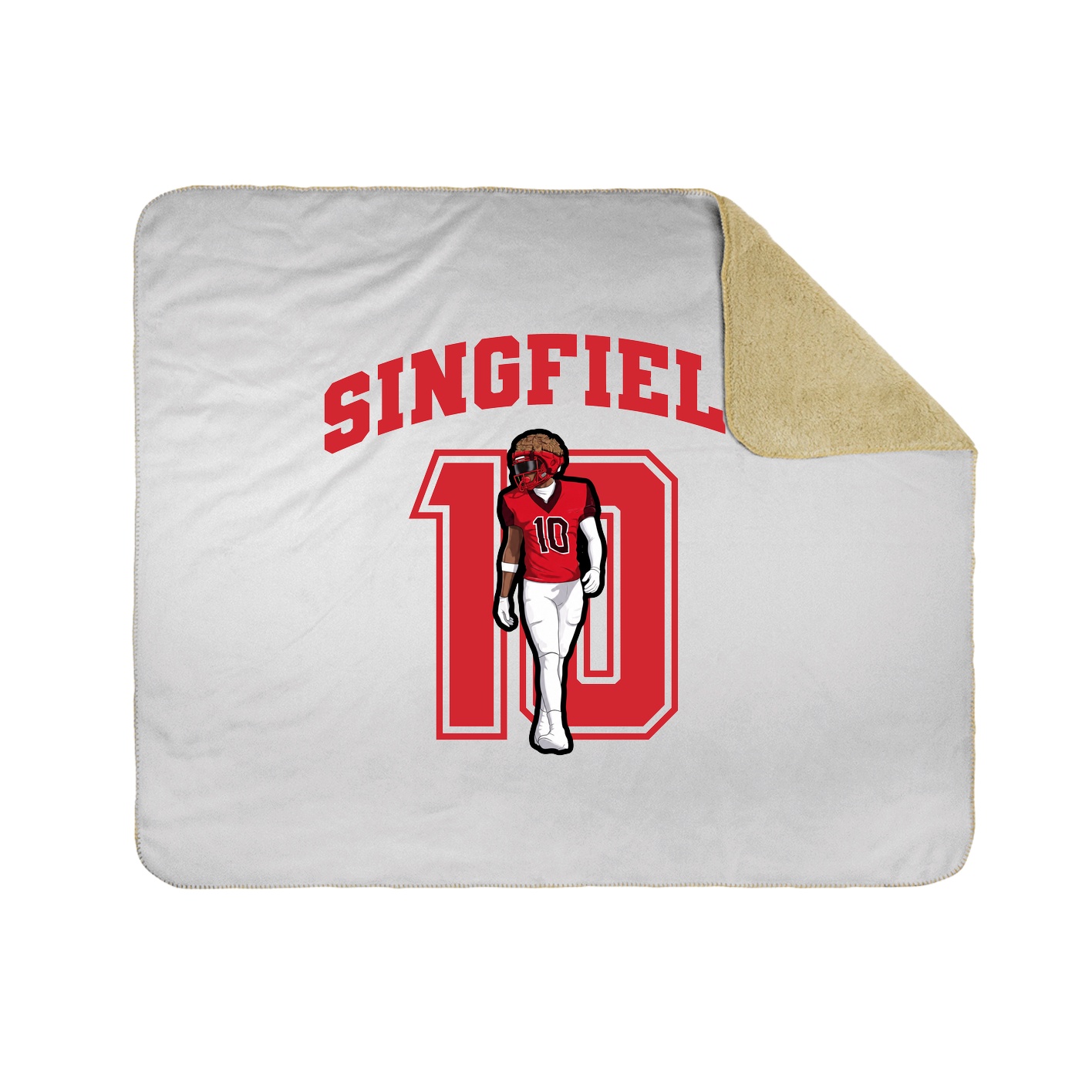 Throw Blanket — Number in White