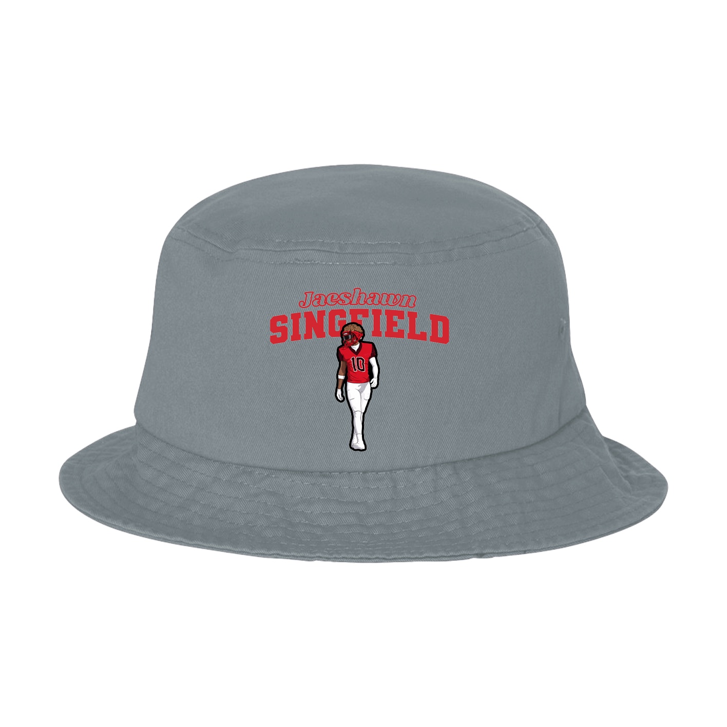 Bucket Cap — Name Arch in Grey