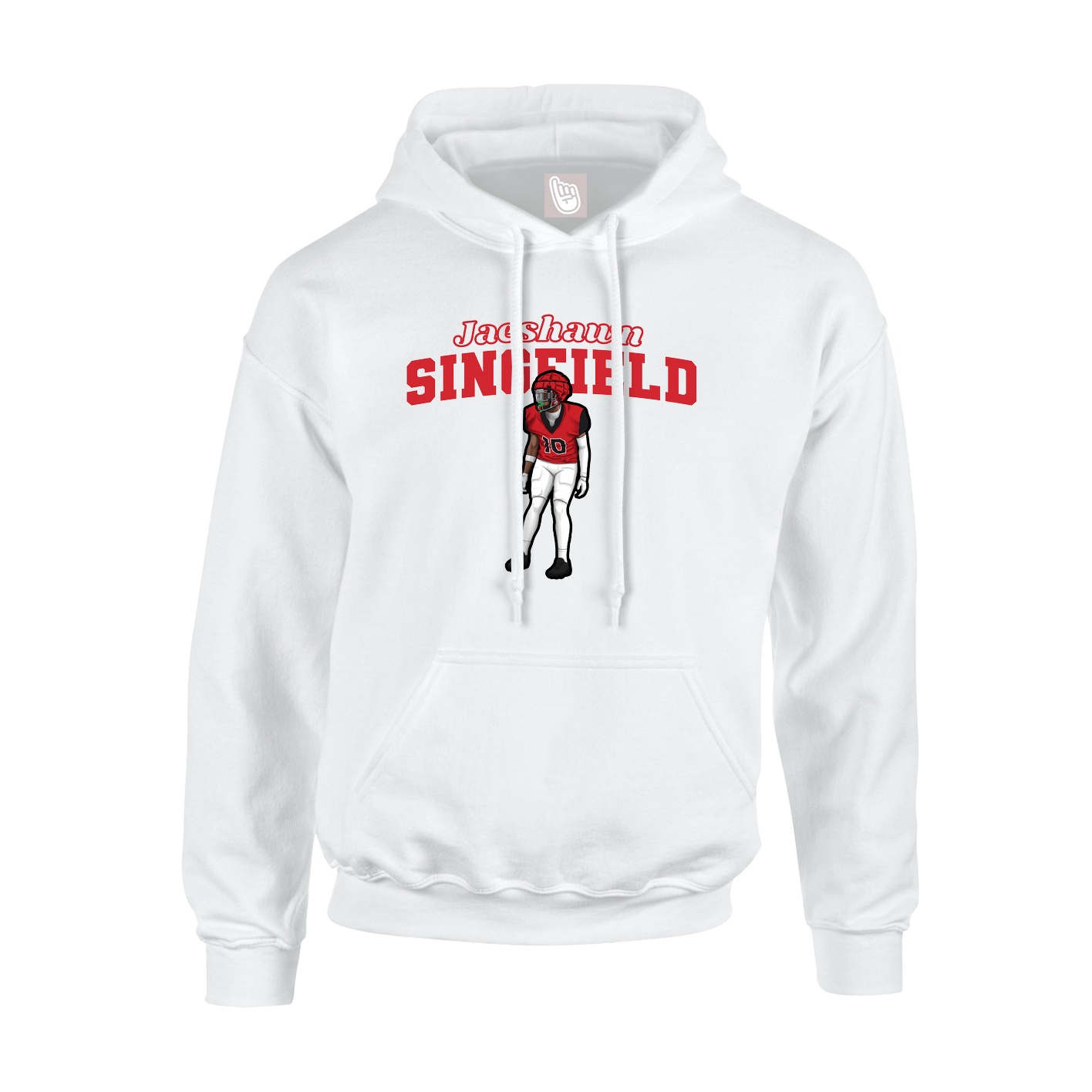 Hoodie — Name Arch in White