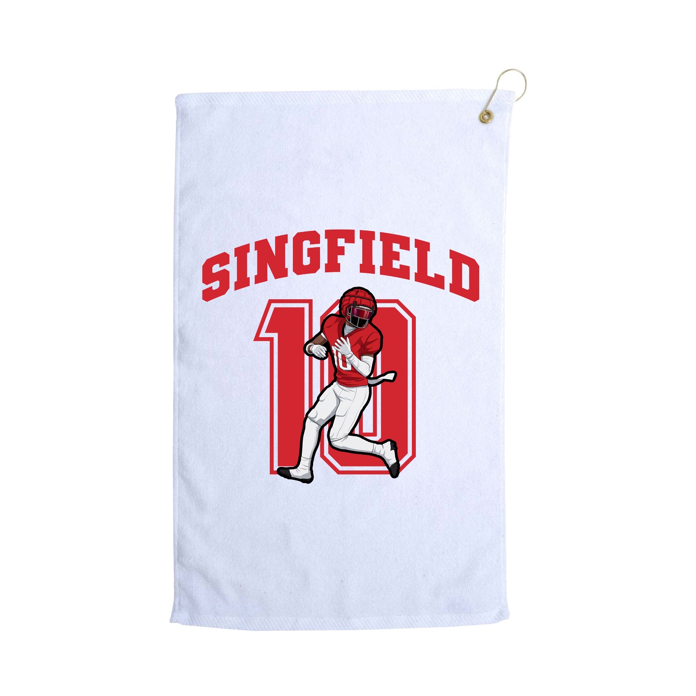 Golf Towel — Number in White