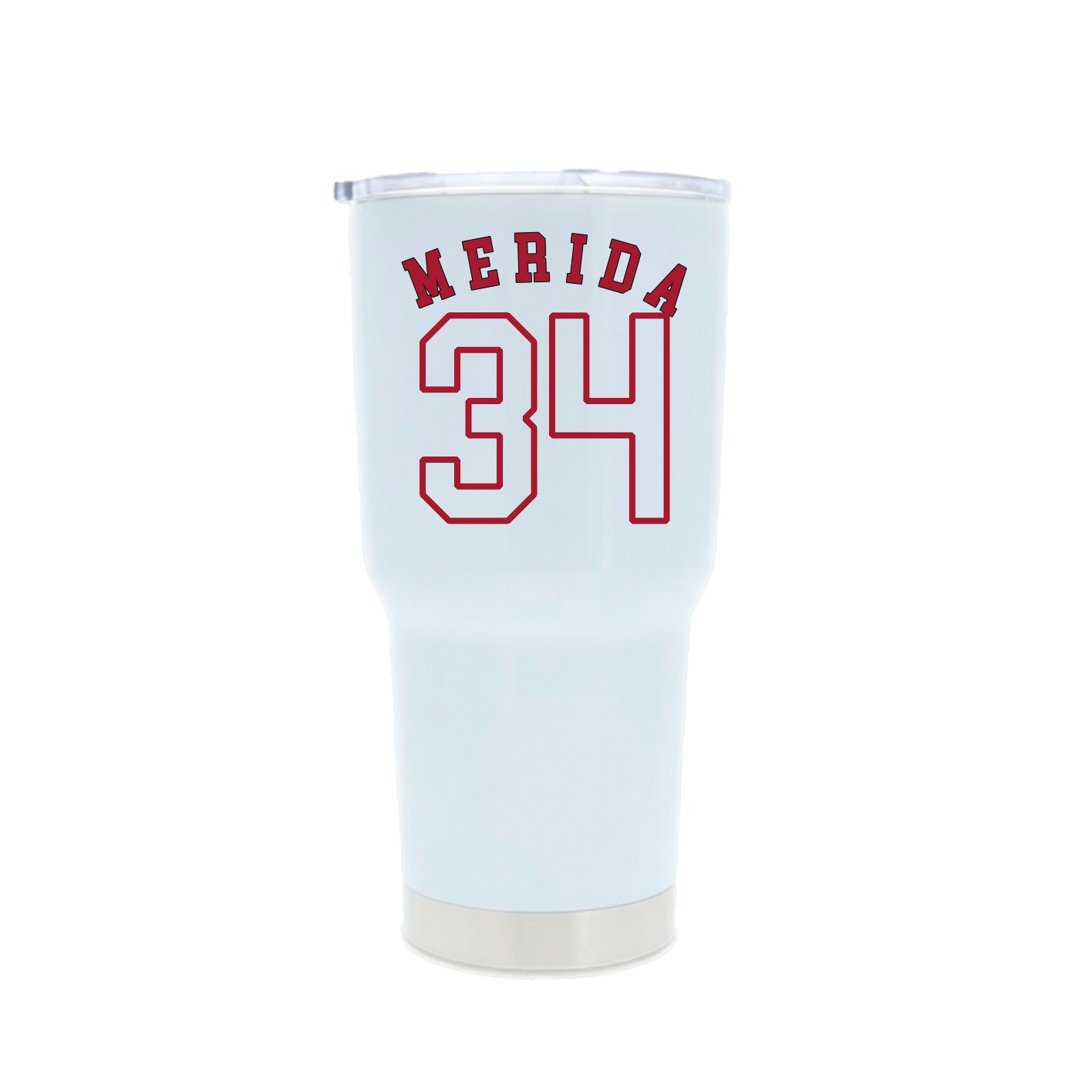 30oz Stainless Steel Tumbler — Shirsey Arch in White