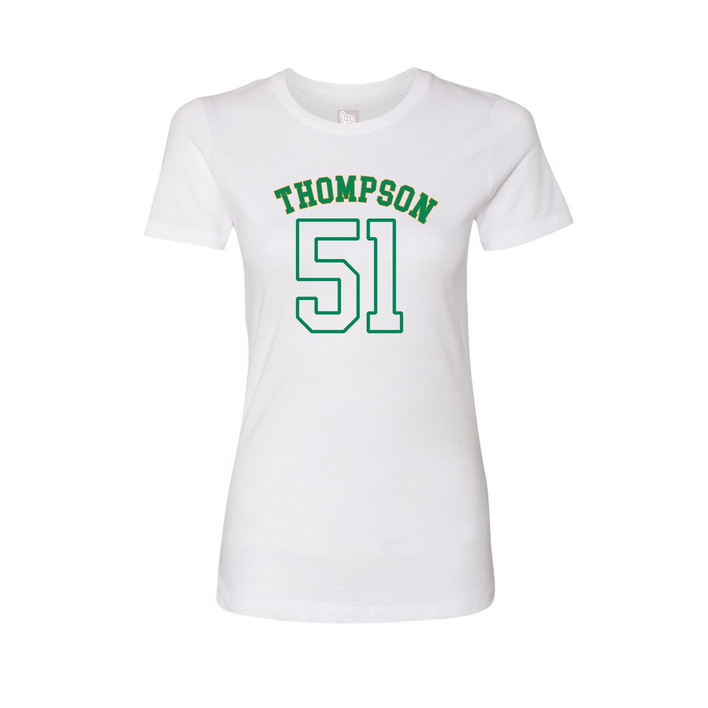 Fitted Women's Tee — Shirsey Arch in White