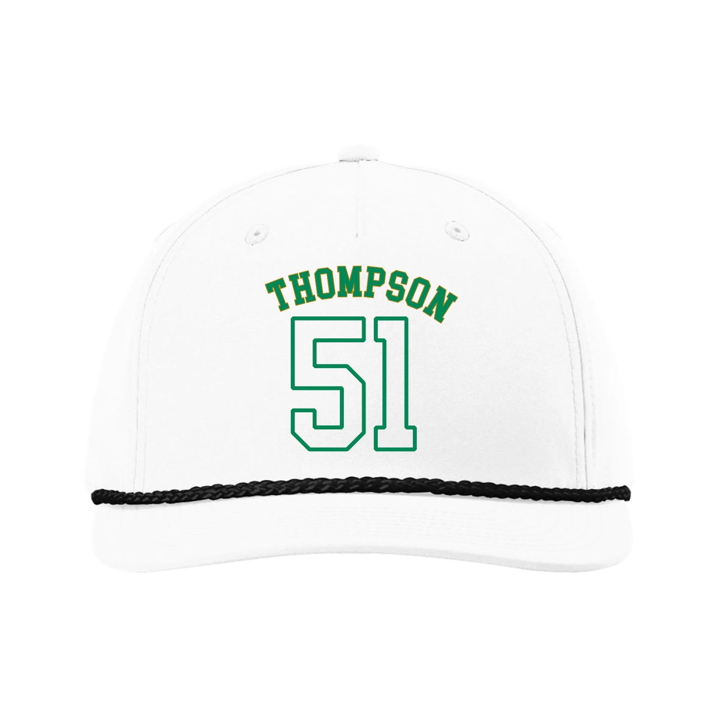 Five-Panel Classic Rope Cap — Shirsey Arch in White
