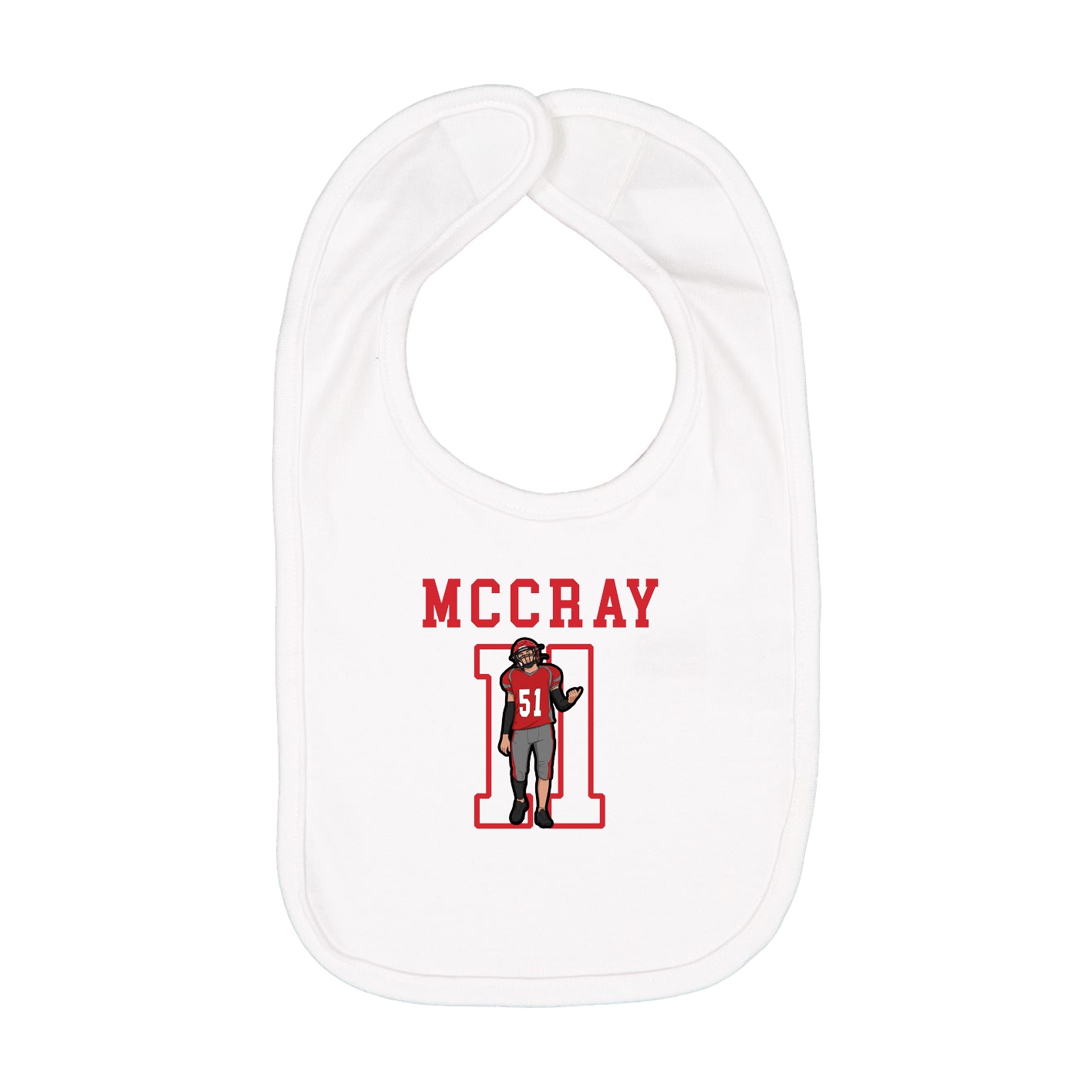 Infant Bib — Shirsey in White