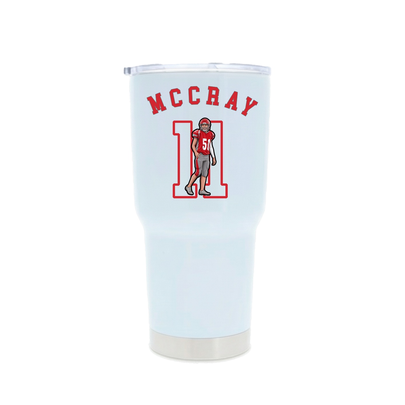 30oz Stainless Steel Tumbler — Shirsey Arch in White