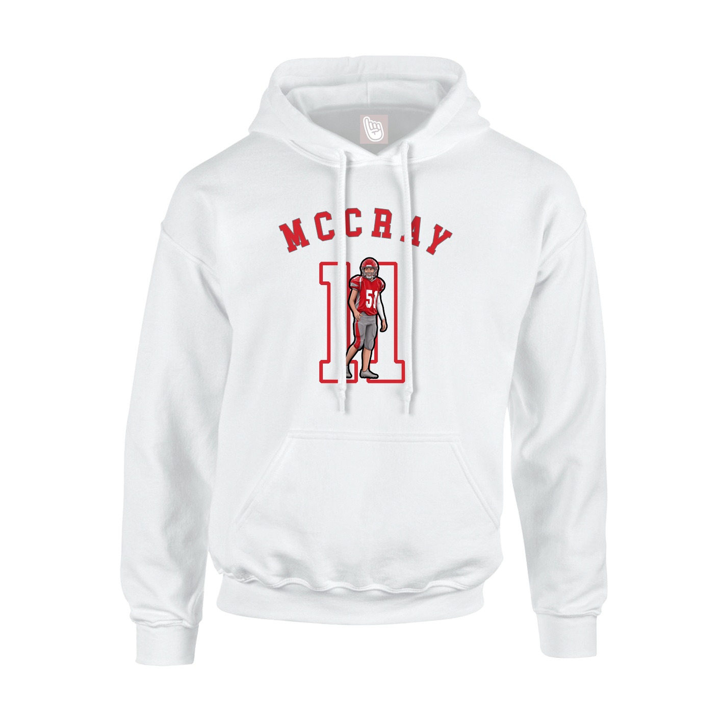 Hoodie — Shirsey Arch in White