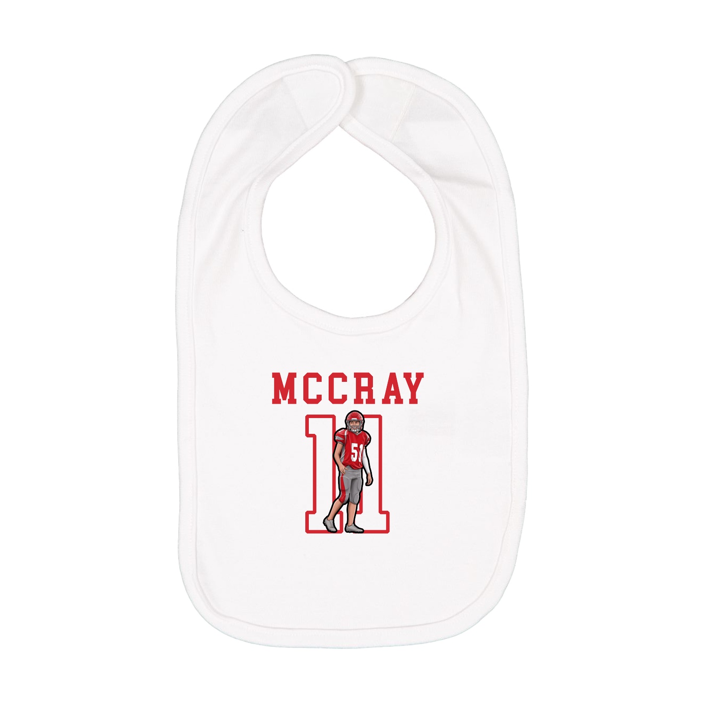 Infant Bib — Shirsey in White