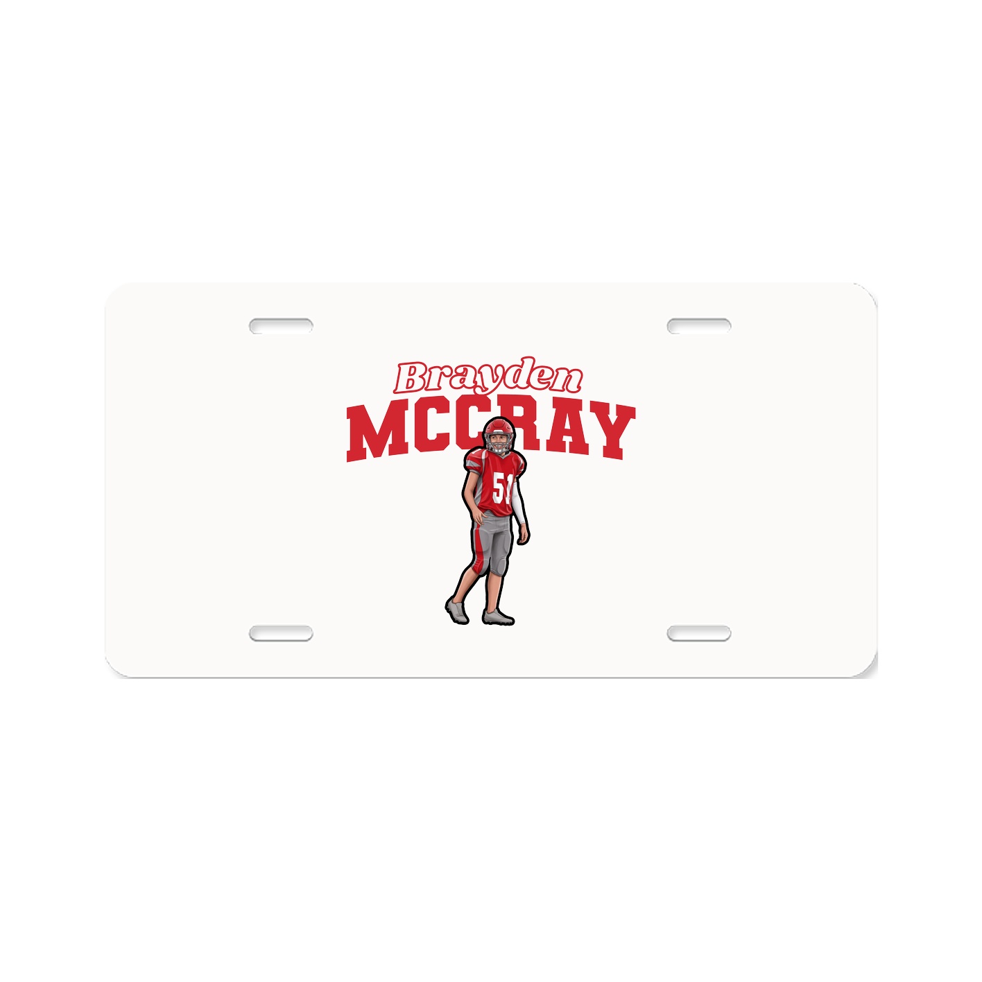 License Plate — Name Arch in Classic