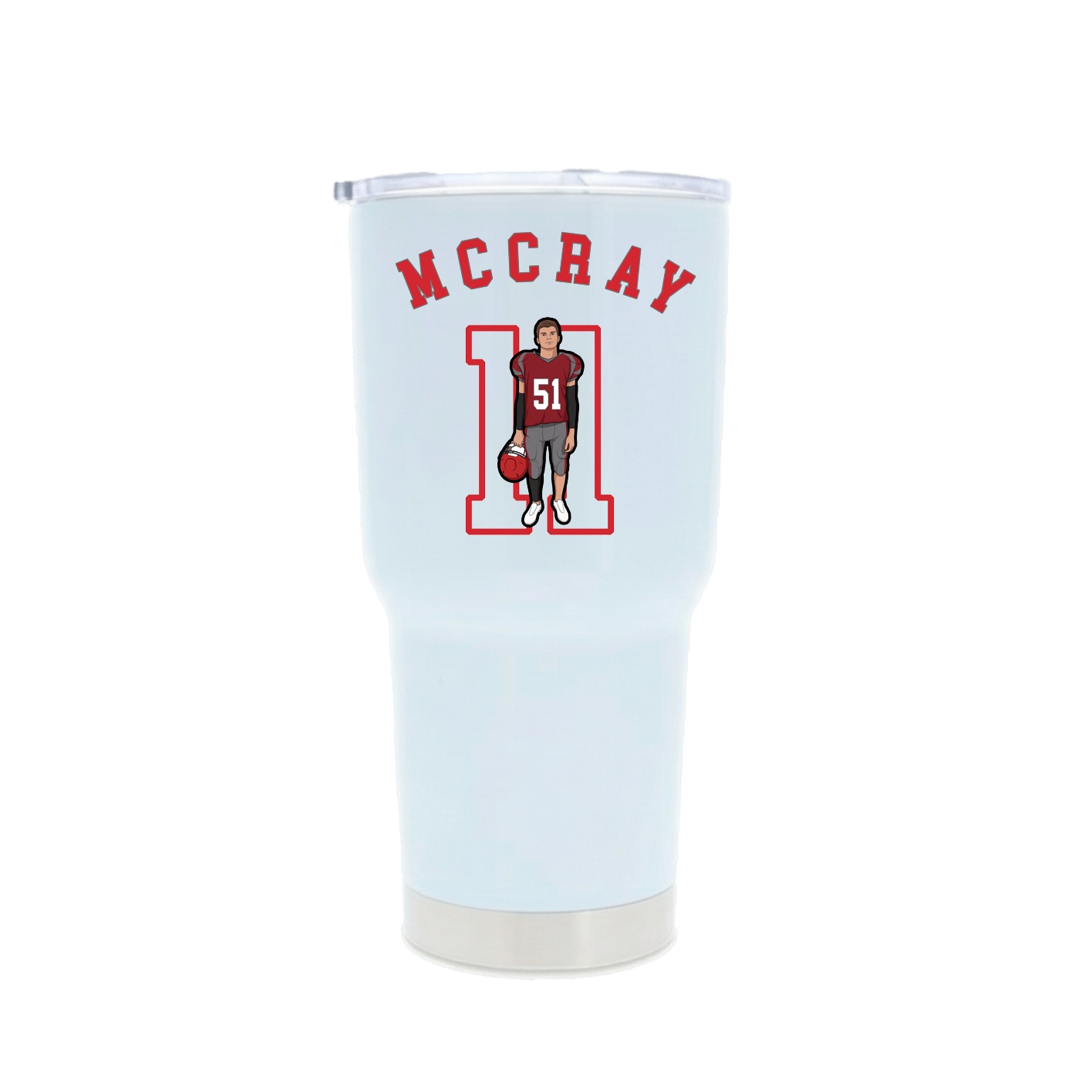 30oz Stainless Steel Tumbler — Shirsey Arch in White