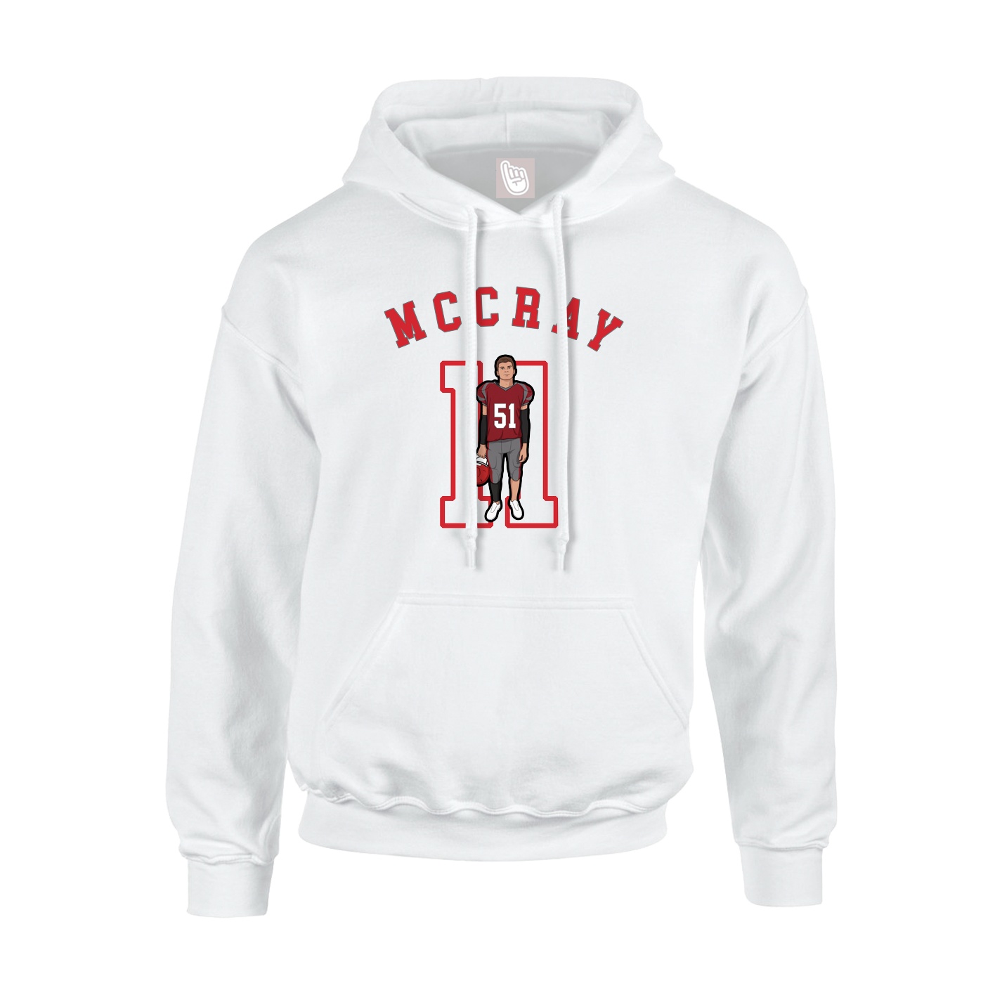 Hoodie — Shirsey Arch in White