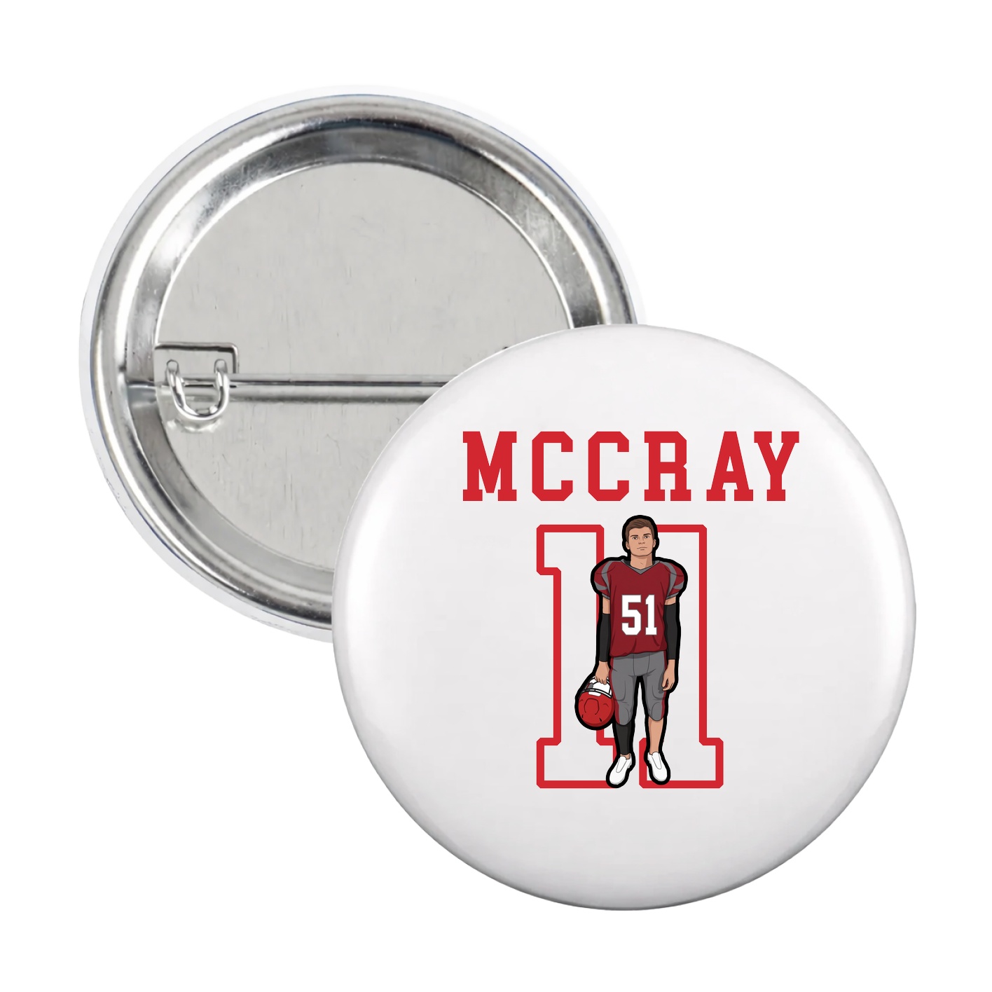 Game Day Button — Shirsey in White