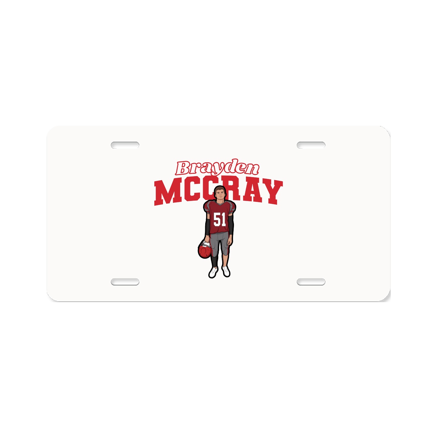 License Plate — Name Arch in Classic