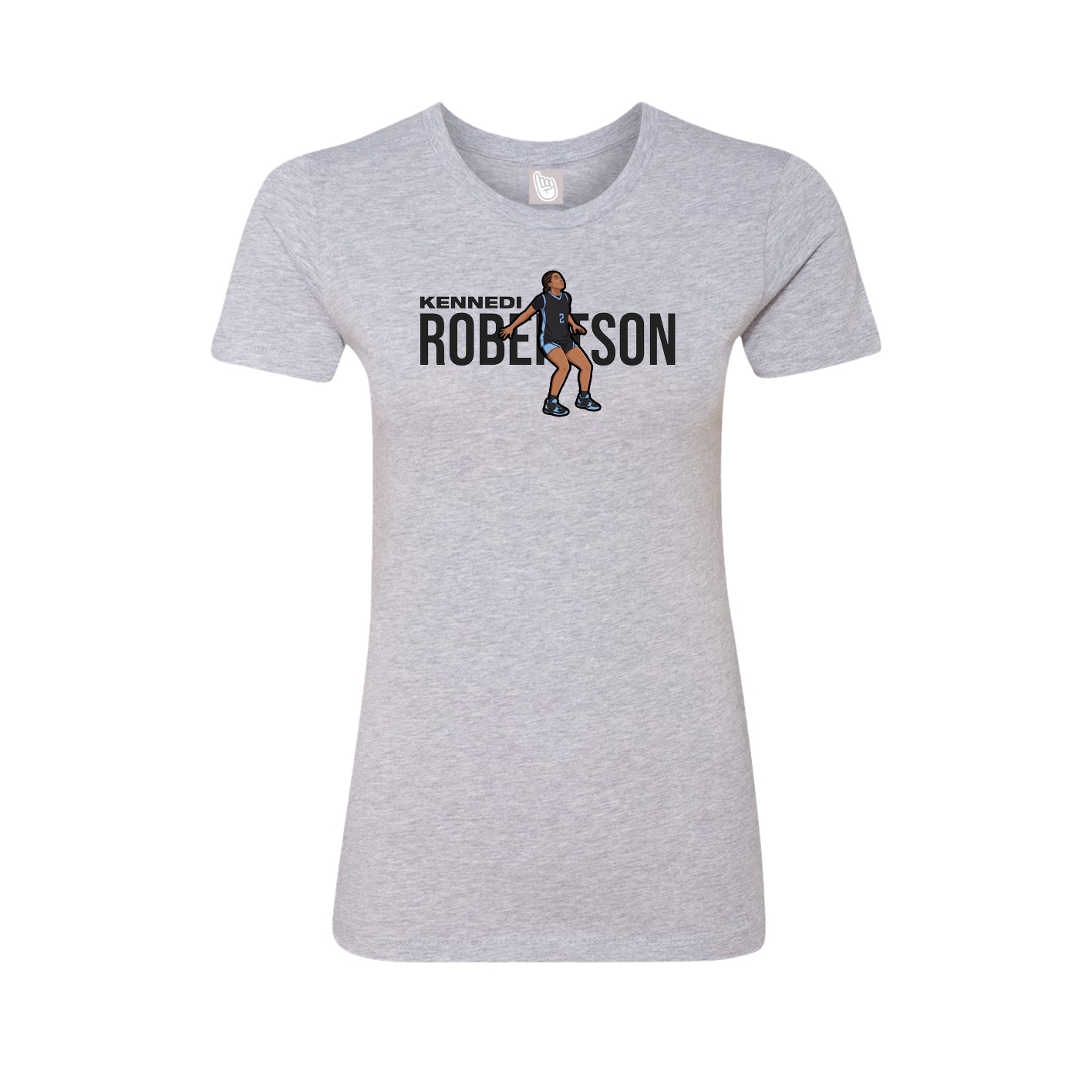Fitted Women's Tee — Player Name in Grey