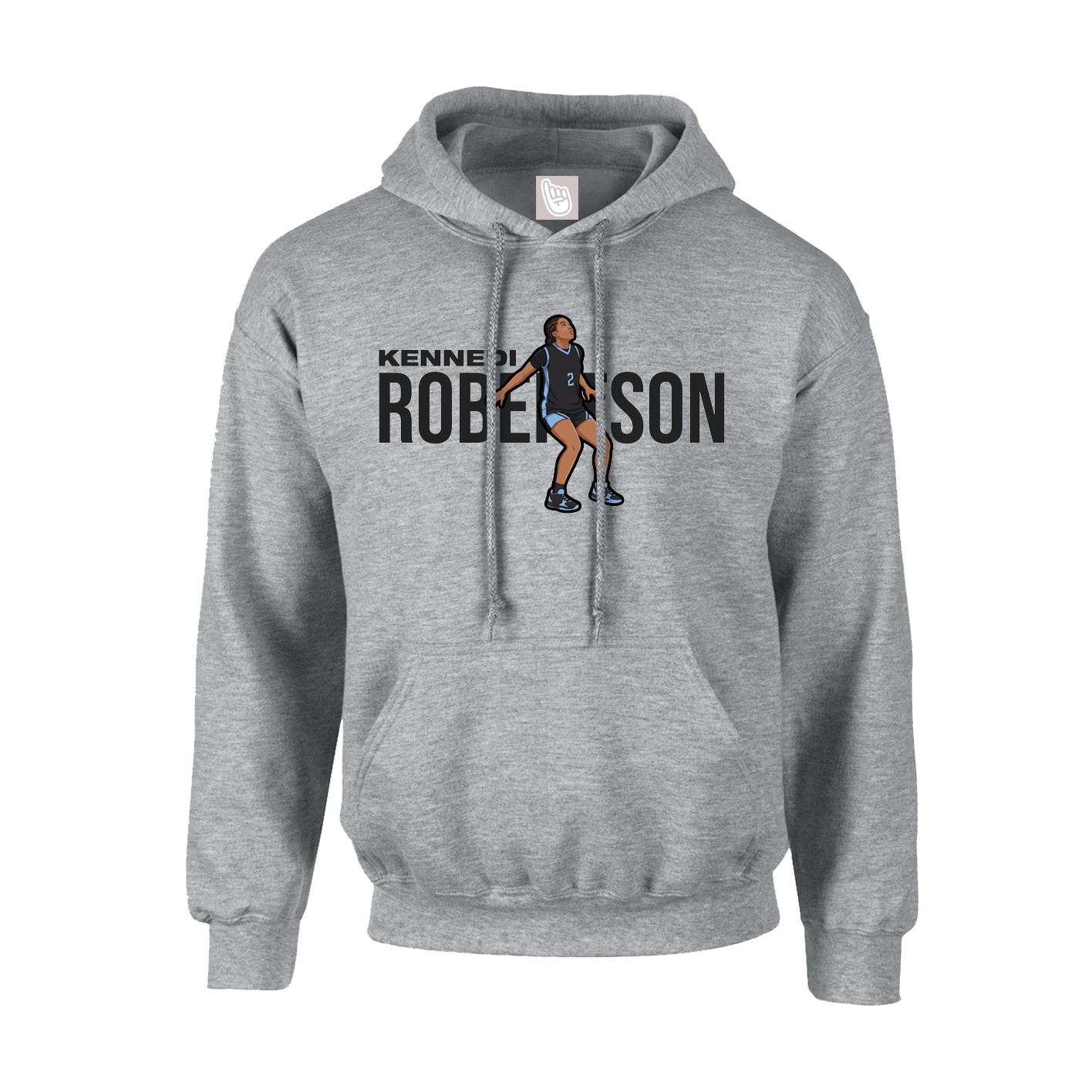 Hoodie — Player Name in Grey