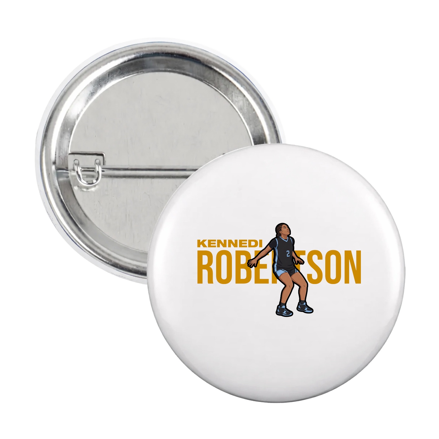 Game Day Button — Player Name in White