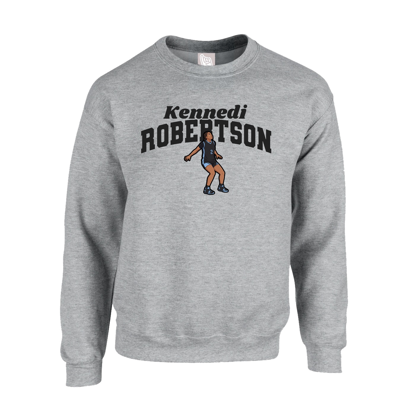 Fleece Crew — Signature Arch in Grey
